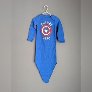 Marvel One Piece Onesie Sleeper Onesie 0-6 Months. Captain America Theme.